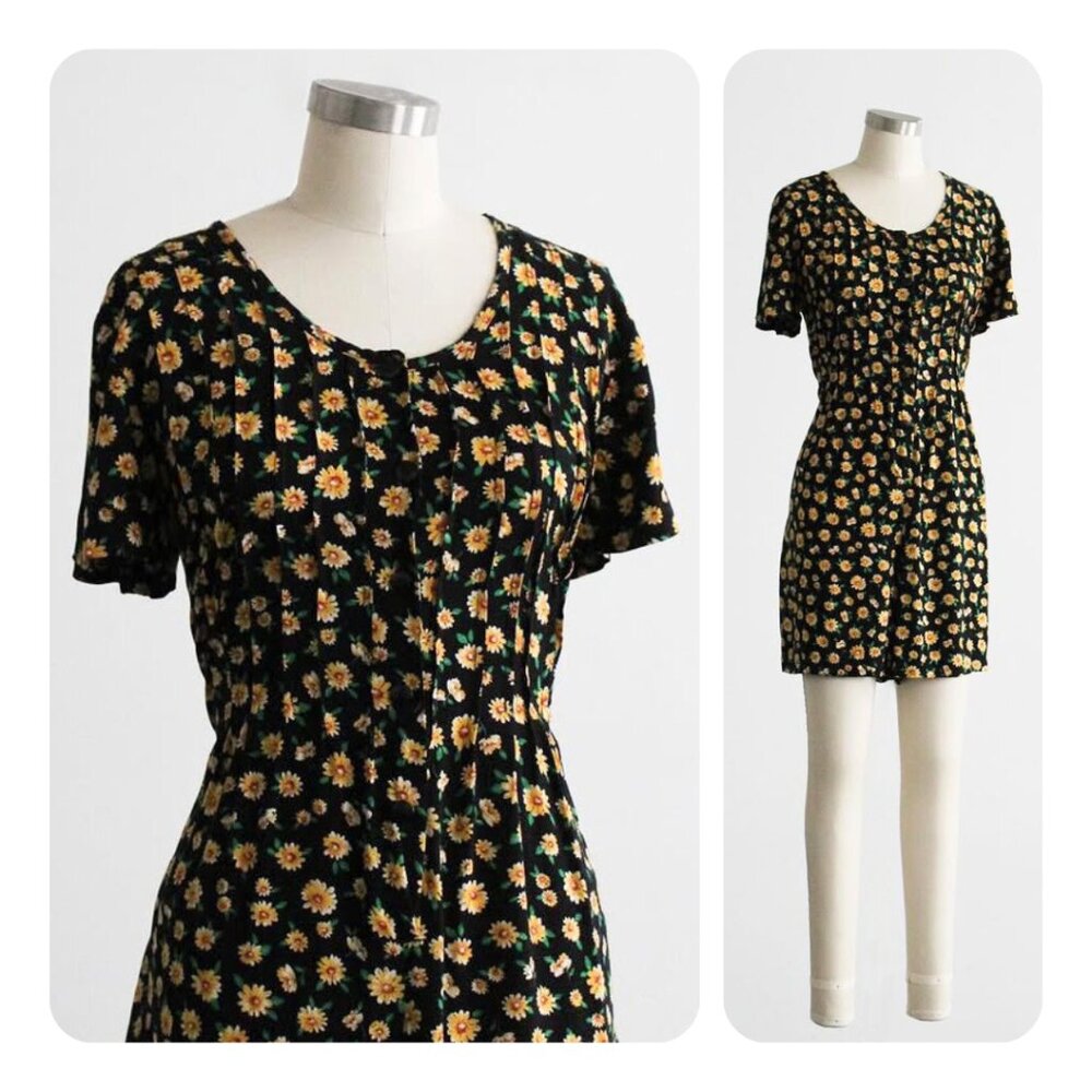 Vintage 90s Sunflower Romper